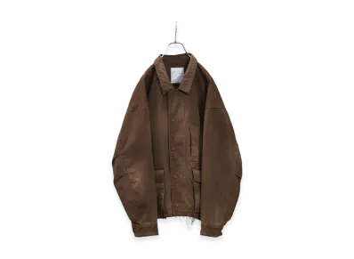 ANCELLM Highcount Drill Aging Jacket "Brown"