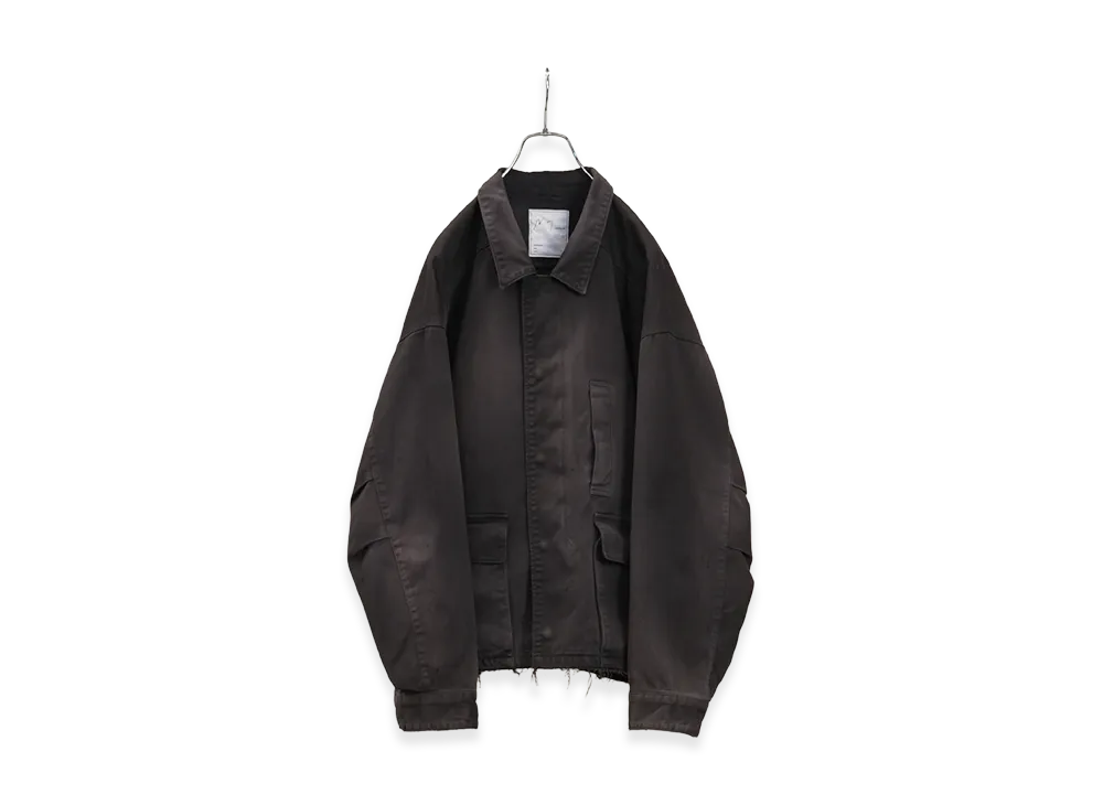ANCELLM Highcount Drill Aging Jacket "Black"
