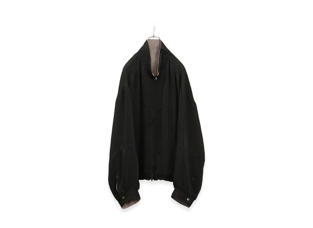 ANCELLM Cupro Reversible Jacket "Black"