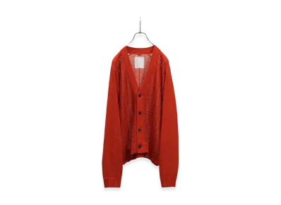 ANCELLM Laced Knit Cardigan "Red"