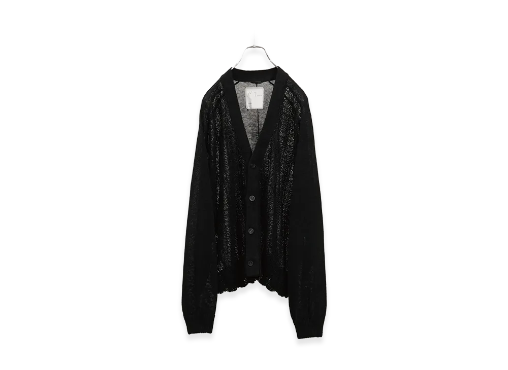 ANCELLM Laced Knit Cardigan "Black"