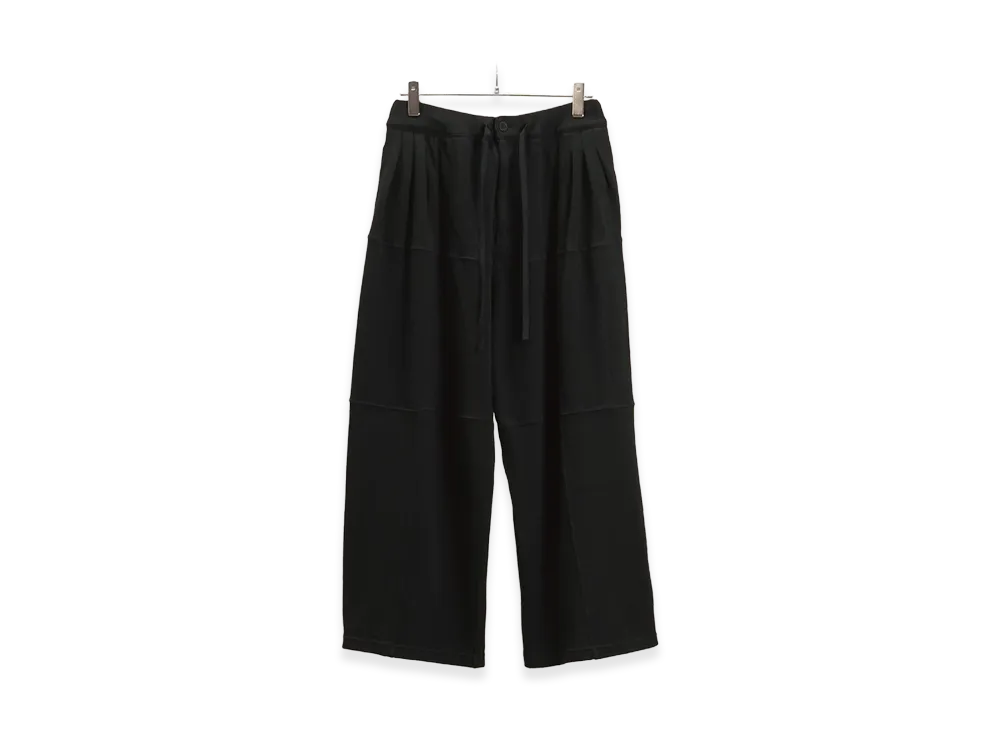 ANCELLM Smooth Panel Wide Slacks "Black"