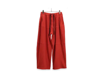 ANCELLM Smooth Panel Wide Slacks "Red"