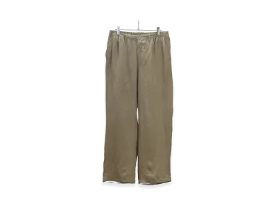 ANCELLM 100/S Linen Tuck Slacks "Khaki Beige"