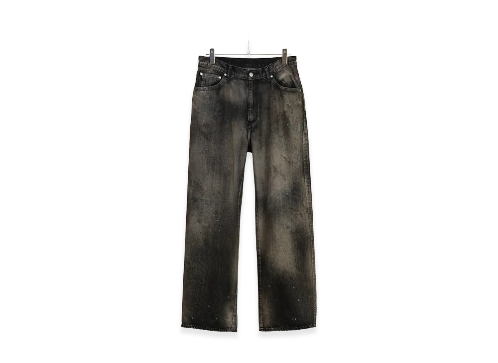 ANCELLM Aging Middle Straight 5P Denim Pants "Black"