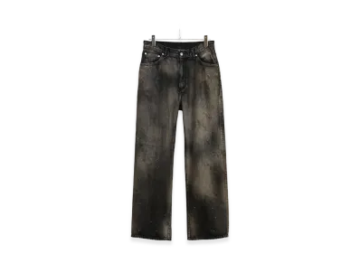 ANCELLM Aging Middle Straight 5P Denim Pants "Black"