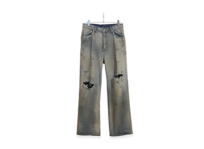 ANCELLM Crash Middle Straight 5P Denim Pants "Indigo"