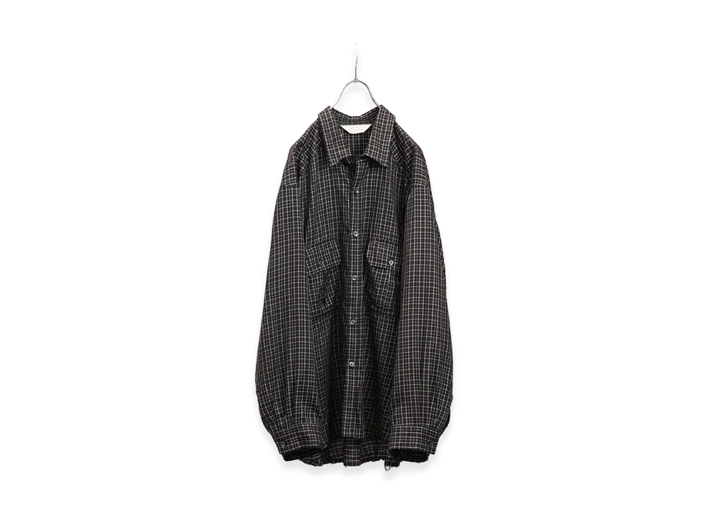 ANCELLM Nel Check Over Work Shirt "Navy"