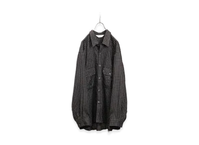 ANCELLM Nel Check Over Work Shirt "Navy"