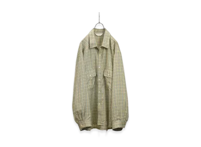 ANCELLM Nel Check Over Work Shirt "Cream"