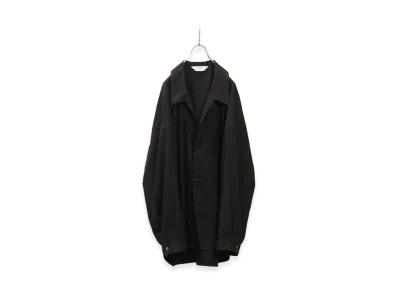 ANCELLM Silk Nep Long Shirt "Black"