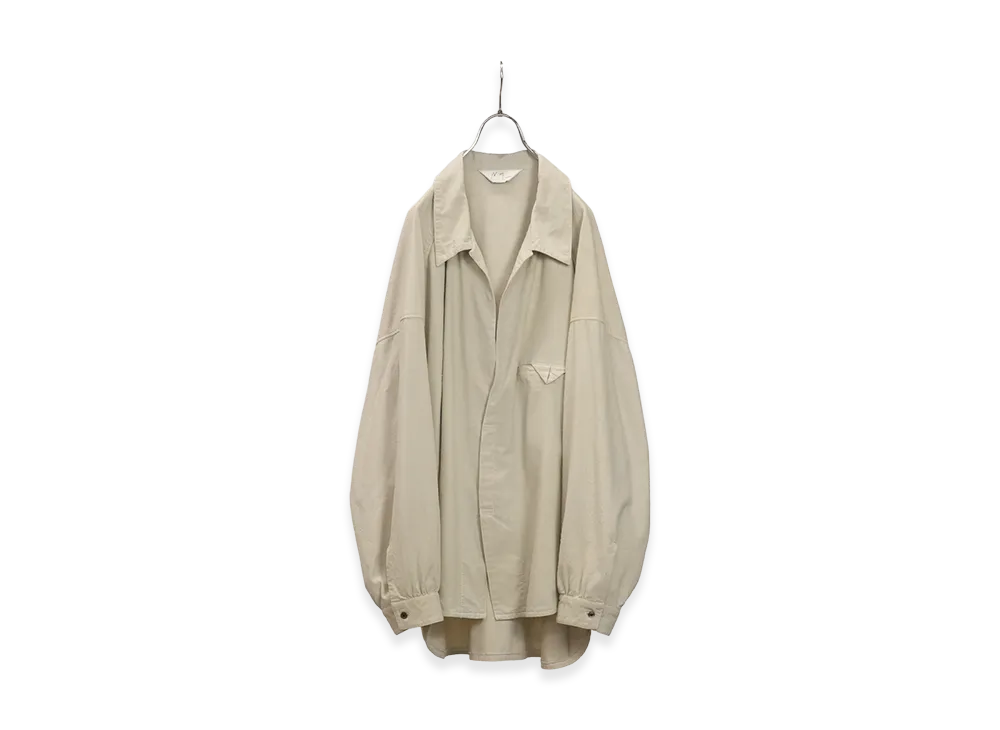 ANCELLM Silk Nep Long Shirt "Off"