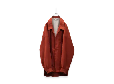 ANCELLM Vegan Suede Long Shirt "Red"