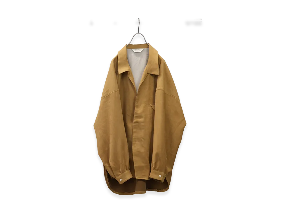 ANCELLM Vegan Suede Long Shirt "Yellow"