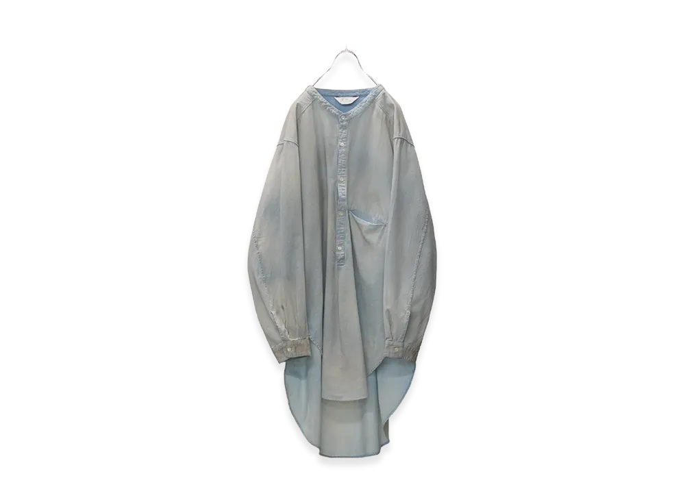 ANCELLM Chambray Long Shirt Dress "Indigo"