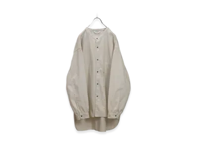 ANCELLM Denim Band Collar Shirt "White"