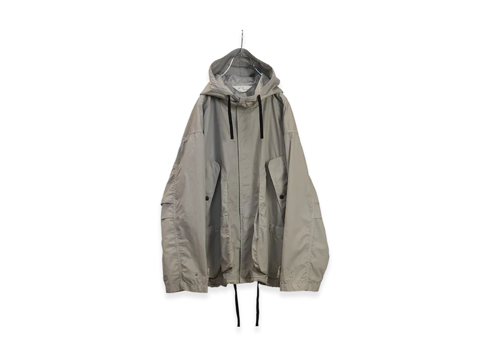 ANCELLM Hooded Field Shirt Jacket "Gray"