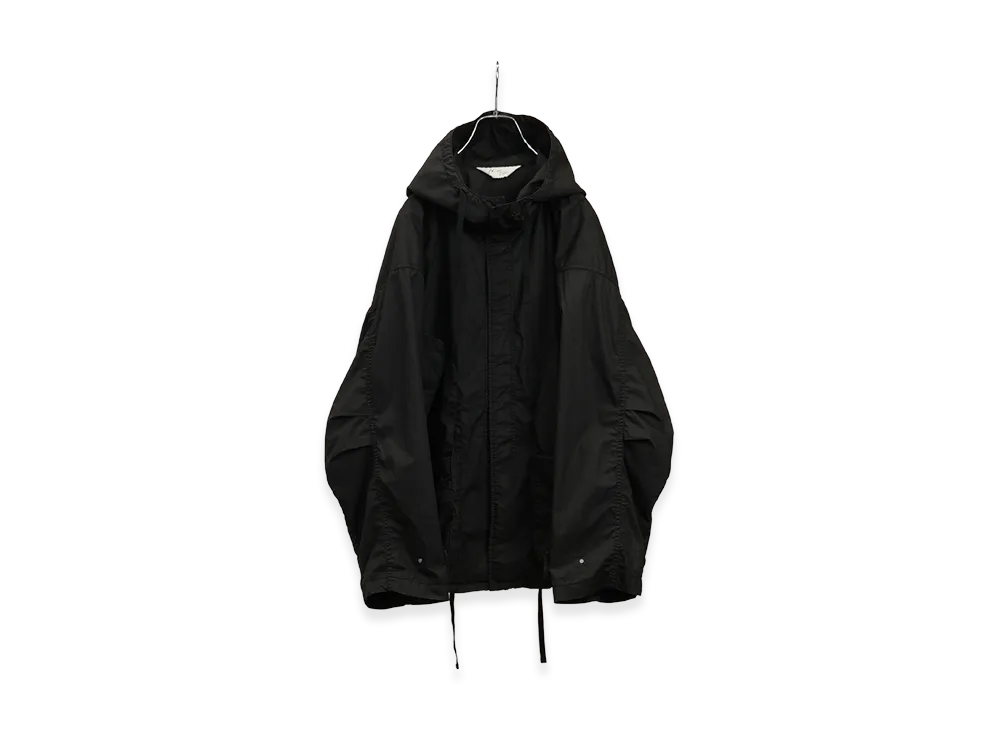 ANCELLM Hooded Field Shirt Jacket "Black"