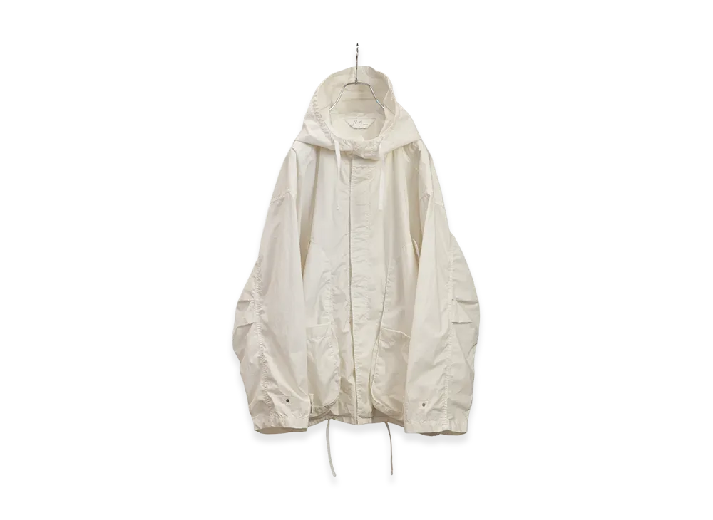 ANCELLM Hooded Field Shirt Jacket "White"