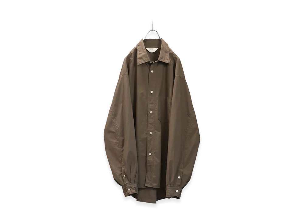 ANCELLM Shrink Over Shirt "Dark Brown"