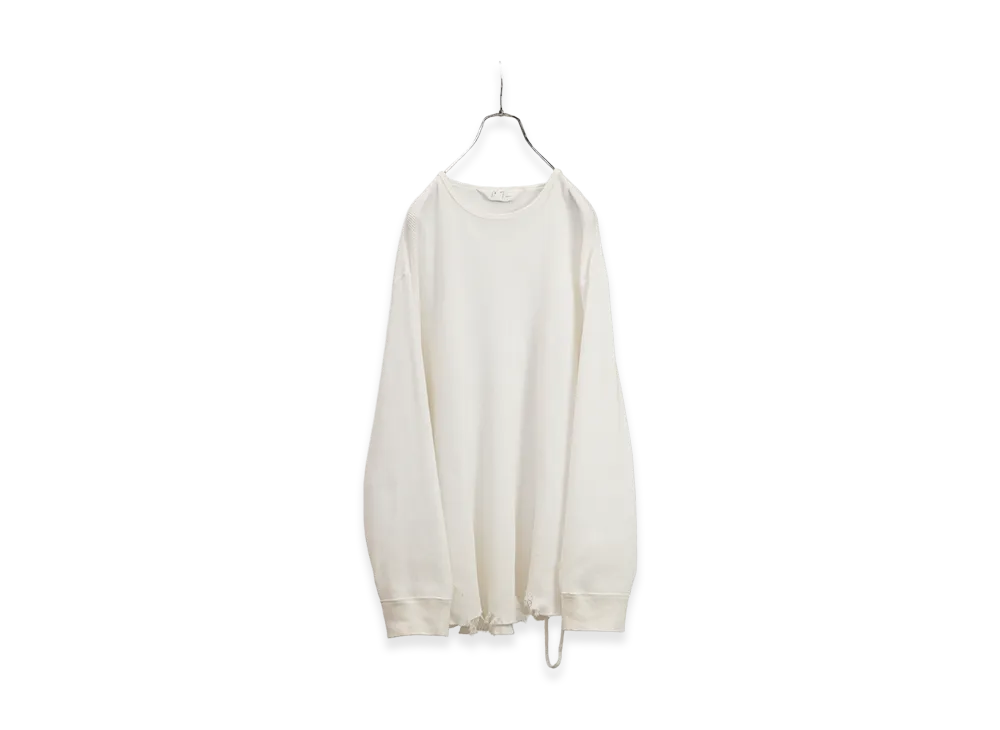 ANCELLM Damage Waffle Crew LS "White"