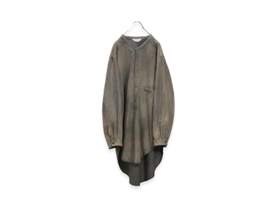 ANCELLM Chambray Long Shirt Dress "Black"