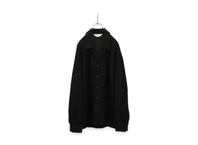 ANCELLM Wrinkled Stripe Shirt "Black"
