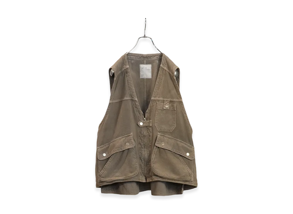 ANCELLM C/R Duck Utility Vest "Greige"