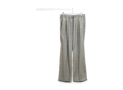 ANCELLM Aging Check Belt-Less Slacks "Blue"