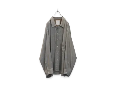 ANCELLM Aging Rayon Check Shirt "Blue"