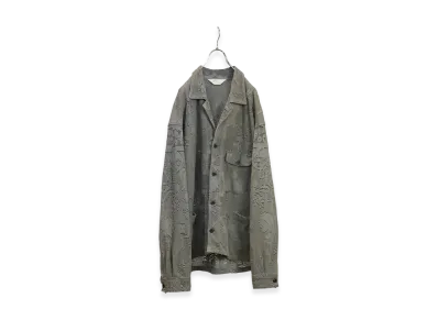 ANCELLM Aging Lace Work Shirt "Gray"
