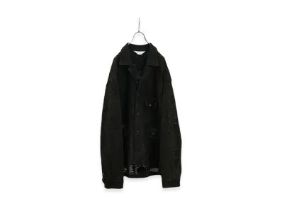 ANCELLM Aging Lace Work Shirt "Black"