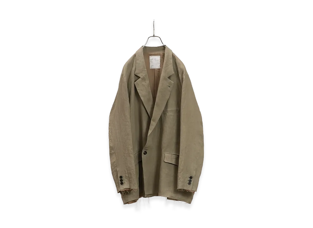 ANCELLM 100/S Linen Tailored Jacket "Khaki Beige"