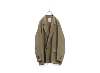 ANCELLM 100/S Linen Tailored Jacket "Khaki Beige"