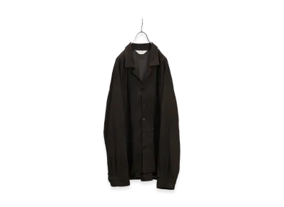 ANCELLM Crepe Shirt Jacket "Brown"