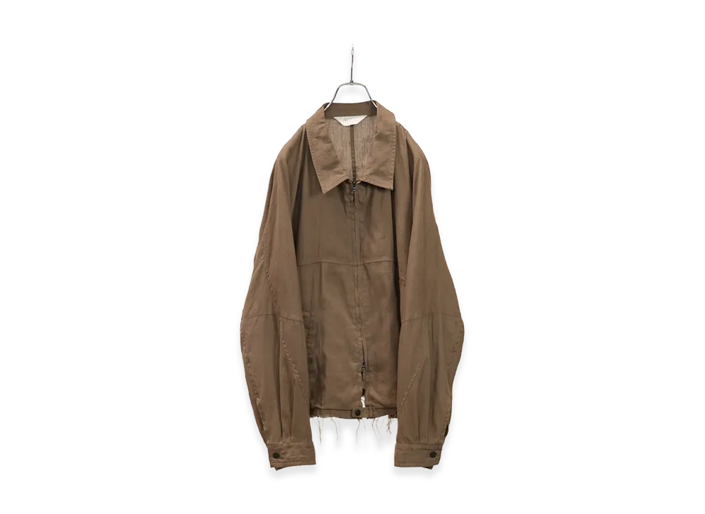 ANCELLM L/N Zipup Shirt Jacket "Brown"