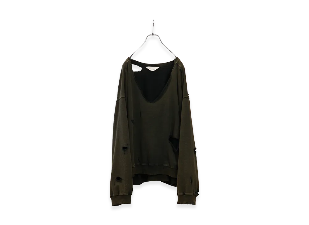 ANCELLM Broken Sweat Shirt "Black"