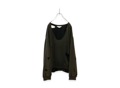 ANCELLM Broken Sweat Shirt "Black"