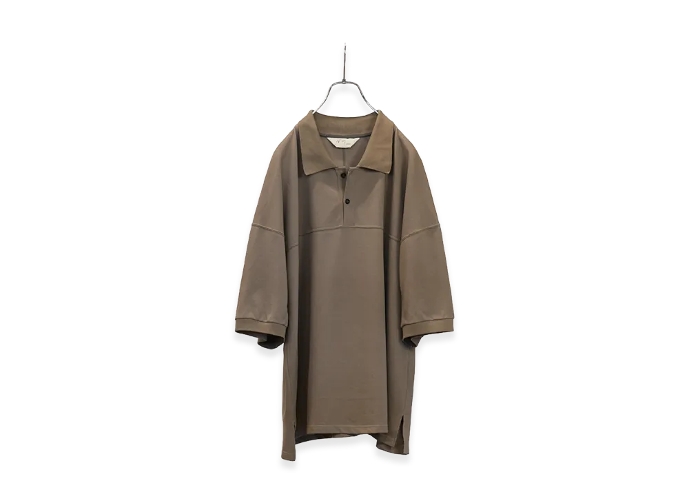 ANCELLM Football S/S Polo "Greige"