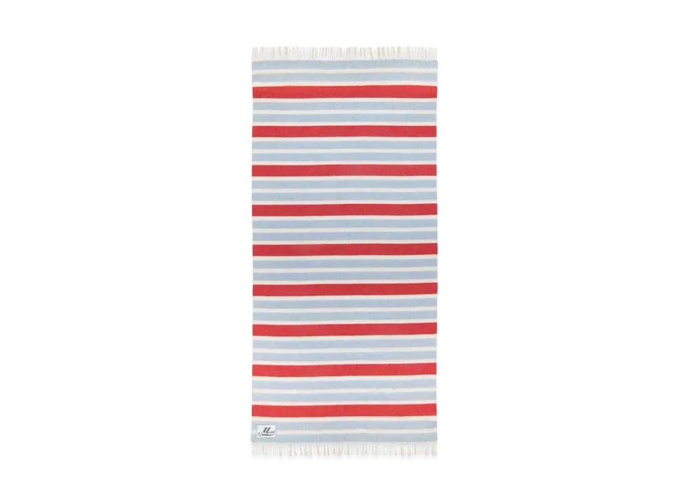 Marni Striped Wool and Alpaca Throw "Red"