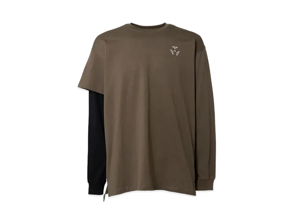 Acronym 100% Organic Cotton Long Sleeve T-Shirt "Brown"