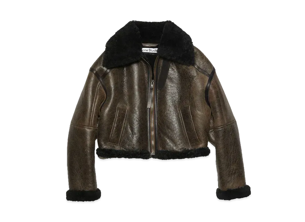 Acne Studios Shearling Jacket "Dark Brown/Black"