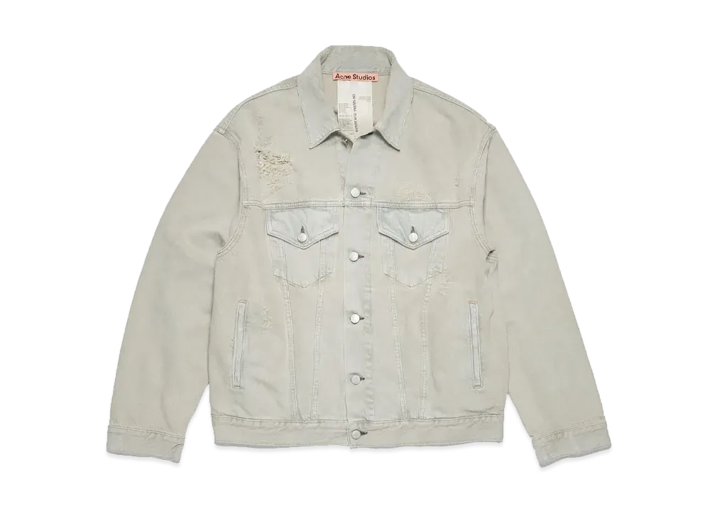 Acne Studios Relaxed Fit Denim Jacket "Gray/Beige"