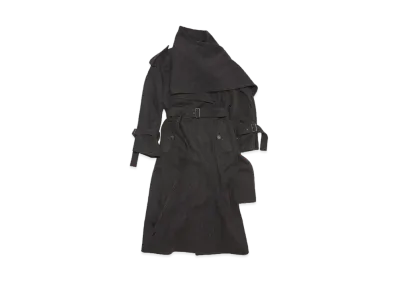 Acne Studios Scarf Collar Trench Coat "Gray/Black"