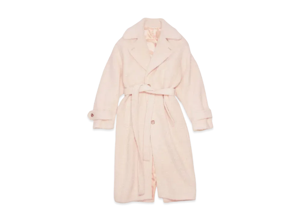 Acne Studios Single Breast Boucle Coat "Powder Pink"