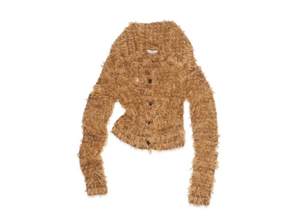 Acne Studios Hairy Wool Cardigan "Camel Brown"