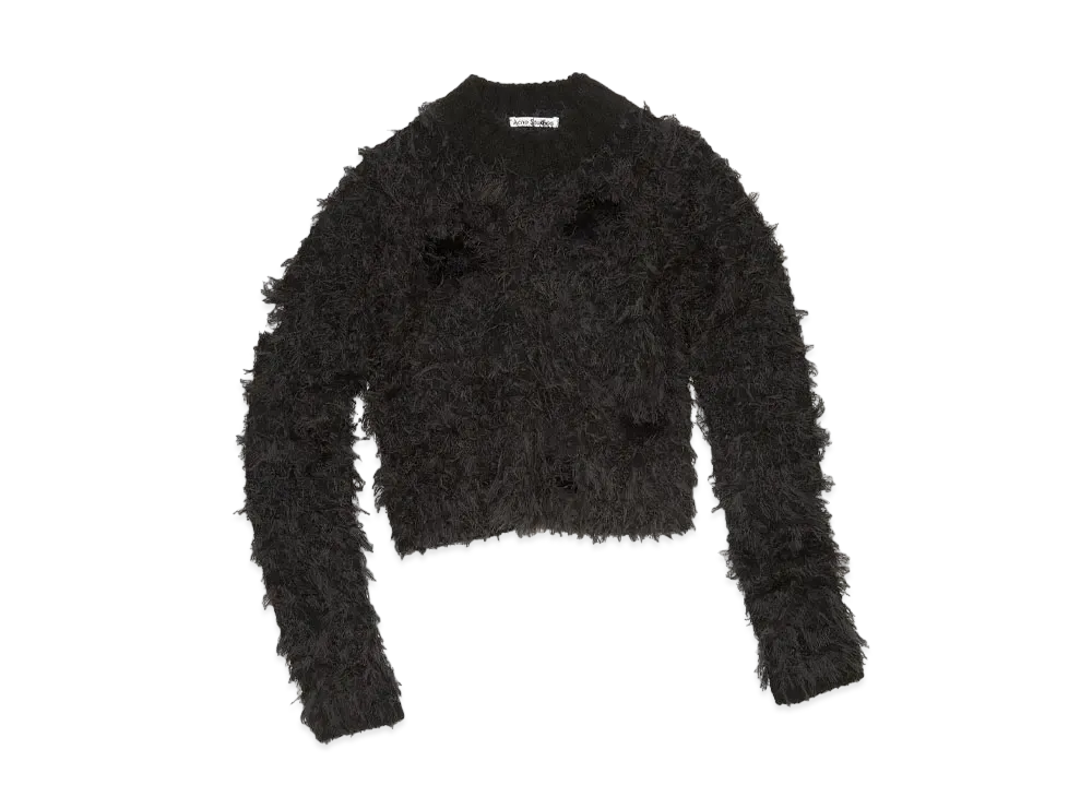 Acne Studios Wool-Blend Cut-Out Sweater "Black"