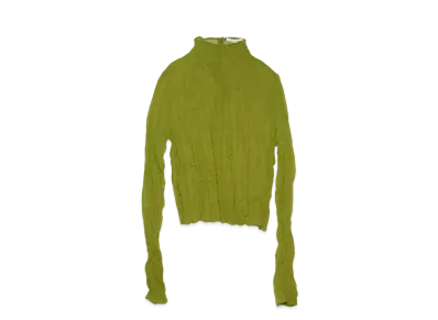Acne Studios Crinkle High Neck Tops "Seaweed Green"