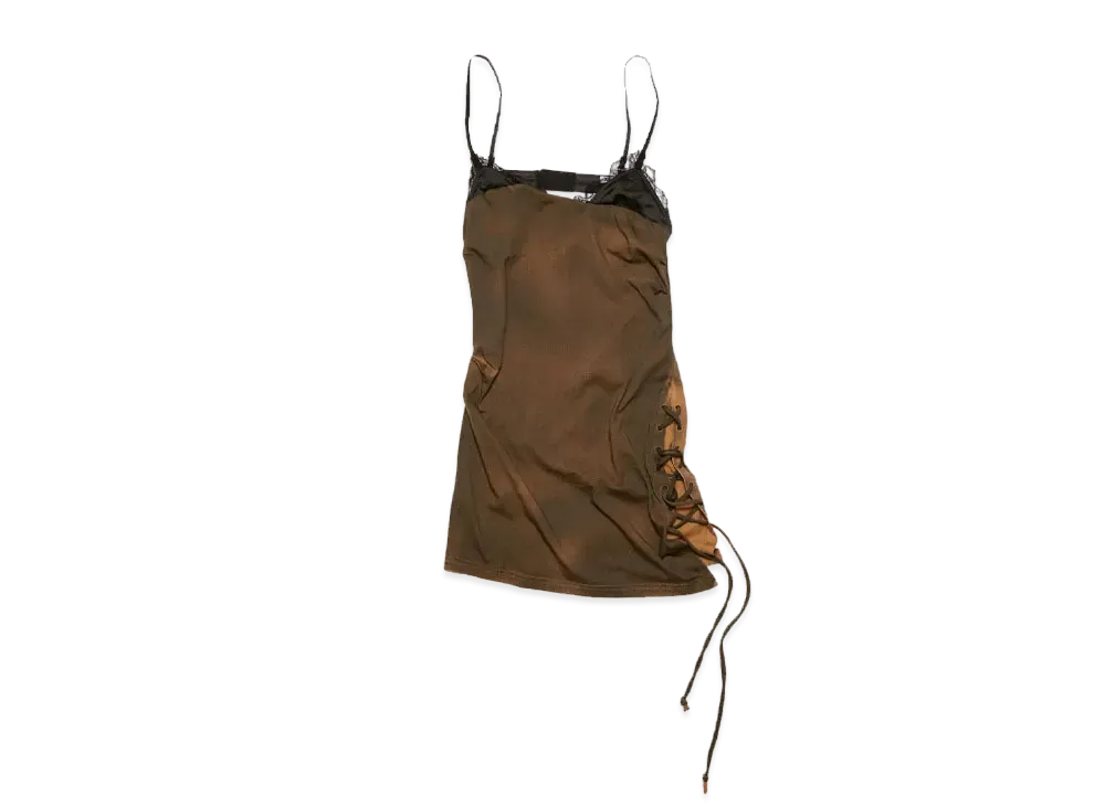 Acne Studios Lace Dye Strap Tops "Caramel Brown"