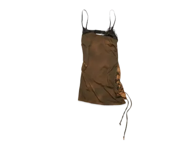 Acne Studios Lace Dye Strap Tops "Caramel Brown"